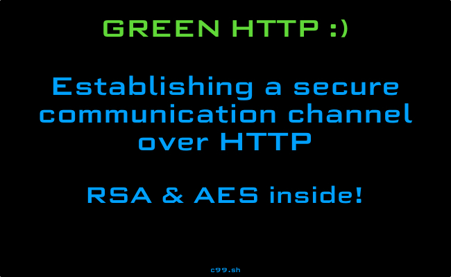 Establishing a secure communication channel over HTTP