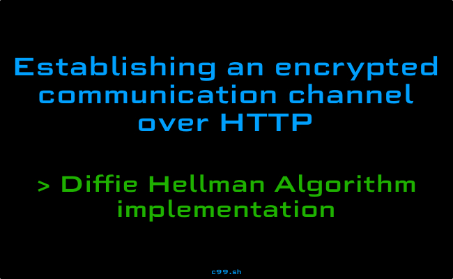 Establishing an encrypted communication channel over HTTP